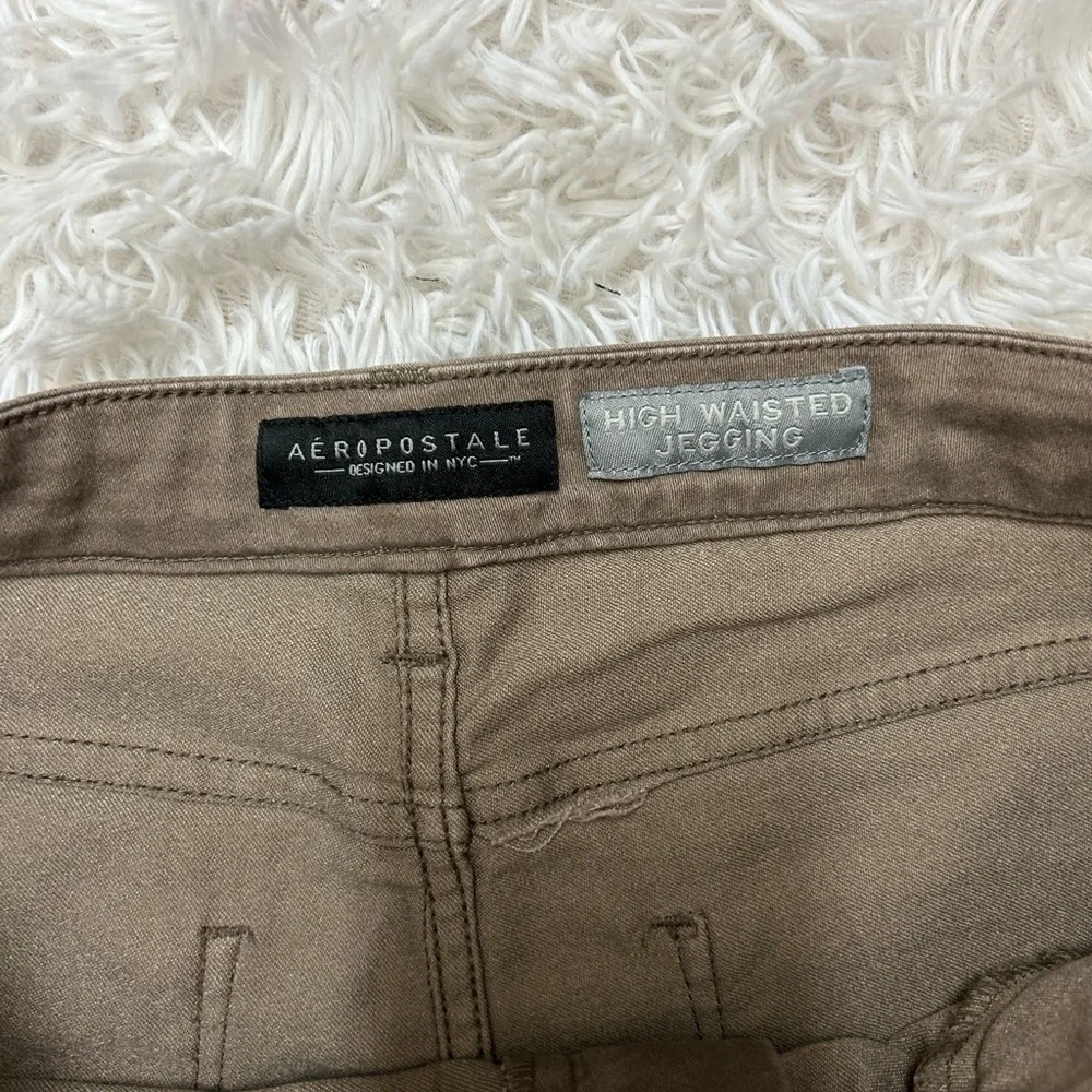 Aeropostale Taupe/Brown Stretch Slim Jeggings Size 8/reg
